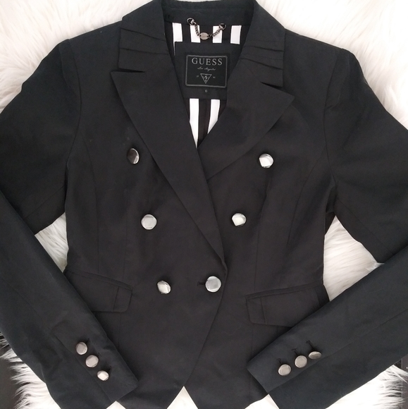 guess black blazer